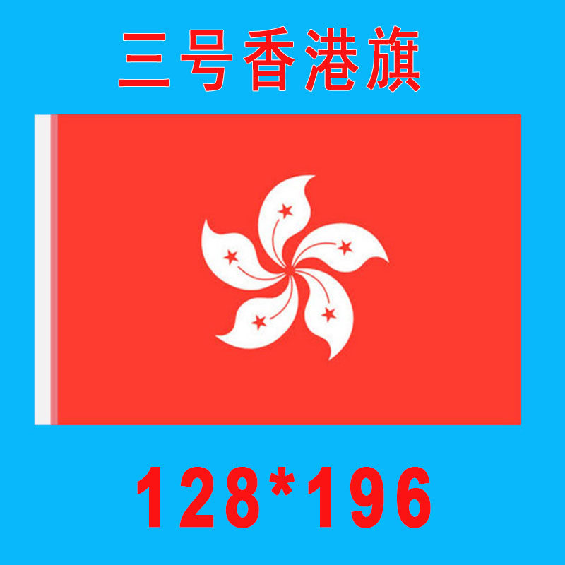 3号防水香港旗旗旗帜定制户外公司区旗导游旗128*192cm