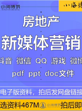房地产自媒体新媒体营销抖音快手微信QQ游戏私域流量渠道房产销售