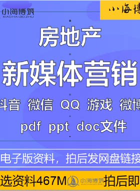 房地产自媒体新媒体营销抖音快手微信QQ游戏私域流量渠道房产销售