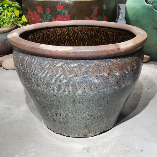 舒园金鱼缸中式缸复古做旧古朴