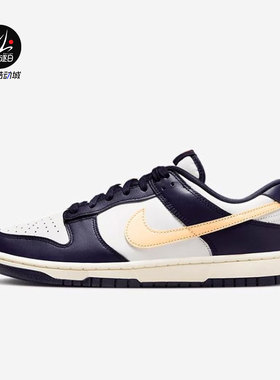 耐克Nike Dunk Low 海军蓝男子复古潮流低帮休闲板鞋 FV8106-181