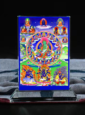 定制佛画像二十一度母水晶玻璃摆件装饰摆台照片文创礼品礼物