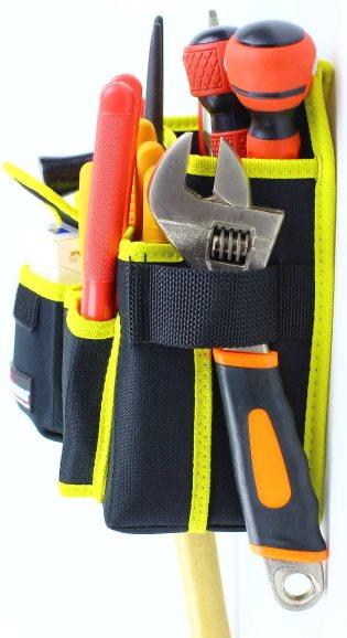 达磨工具包黑色配黄色边牛筋布材质结实耐用多口袋设计