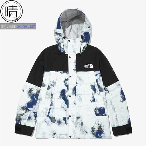 TNF北面冲锋衣男女同款地球扎染