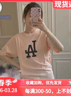 New Era纯棉短袖MLB休闲宽松NY男女LA情侣T恤 12147604/6/7/8/9
