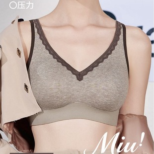 一轻松1579性感蕾丝内衣女舒适睡眠运动文胸聚拢防下垂收副乳胸罩