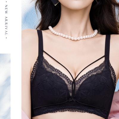 小胸美婕世家聚拢交叉带性感蕾丝