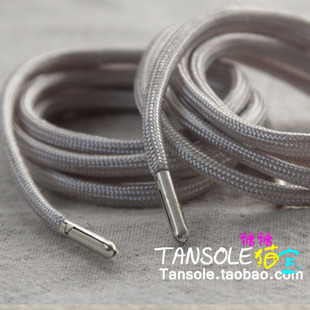 包邮 液态银鞋带 银影泡鞋带 圆形鞋带 金属头鞋带 喷泡AJ11鞋带