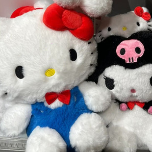 日本正版授权三丽鸥50周年限定复古凯蒂猫helloKitty毛绒公仔玩偶