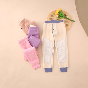 儿童保暖裤加厚冬季羊羔绒护膝蚕丝绵羊毛打底裤棉裤厂家