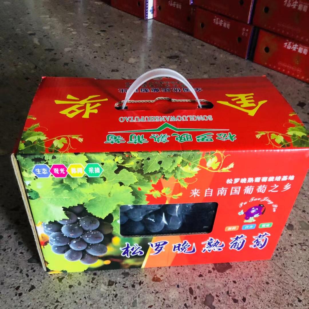松罗巨峰葡萄送礼提手礼盒装整箱福建包邮新鲜水果现摘福安巨峰