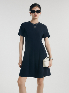 RAREST 收腰神裙 雾面醋酸高品质女神线通勤气质连衣裙短裙小黑裙