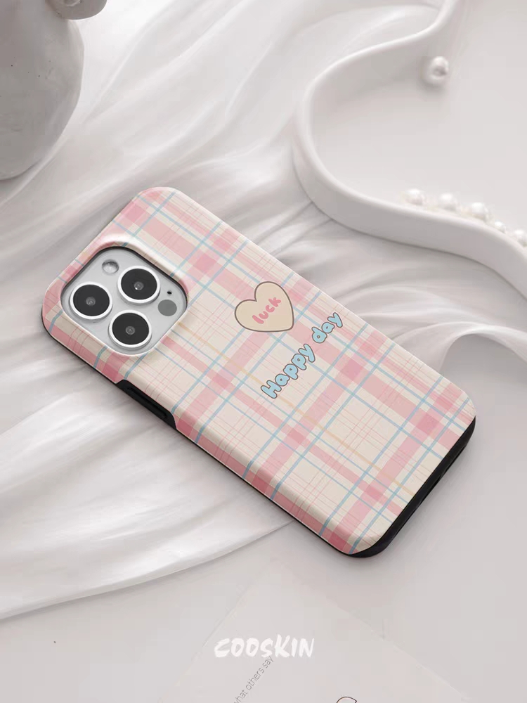 小清新ins风小众女生适用于苹果15promax手机壳iPhone13个性菲林11高级感12华为mate60小米14plus格纹创意