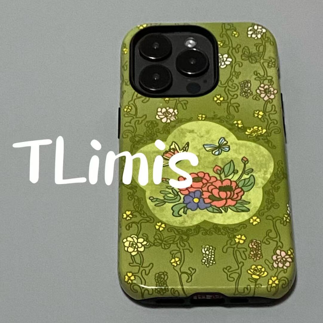 文艺风小花可爱适用iphone15苹果手机壳16pro防摔13promax12菲林二合一14Pro小米华为荣耀OPPOvivo11Xsma防摔