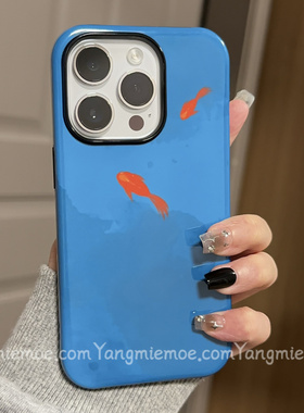 红色锦鲤iphone16Promax适用苹果手机壳新款15pro小米ins菲林二合一14小众13原创女12mini可爱11全包华为安卓