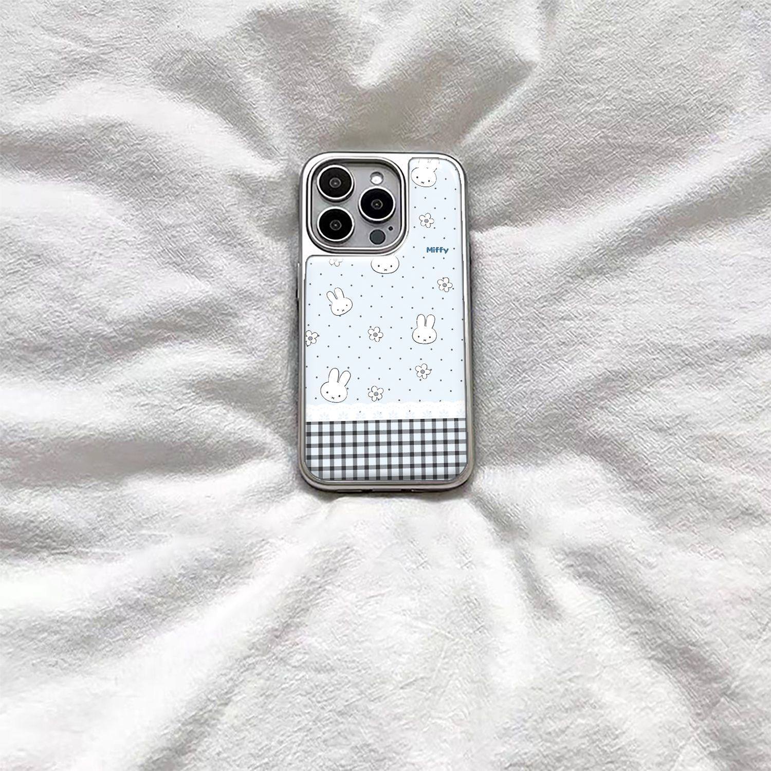 ins风复古波点米菲兔滴胶手机壳适用苹果iPhone17promax手机壳软边16防摔15原创小米141312/11华为mate60P780