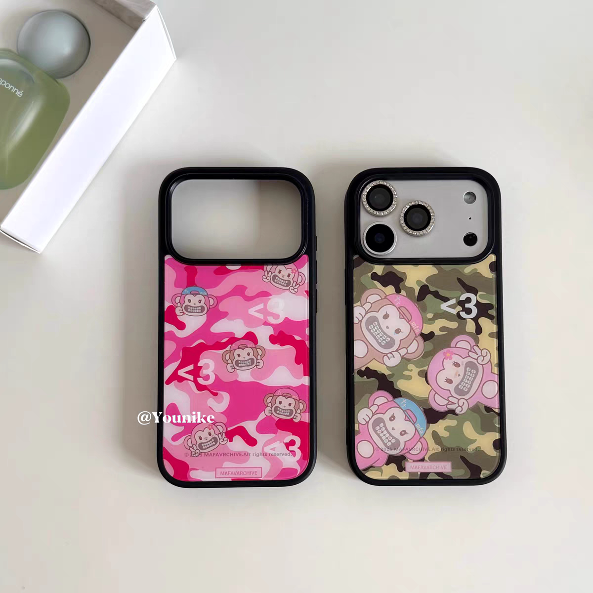 韩系少女心卡通可爱小猴子黑边壳适用苹果iPhone18promax手机壳16pro小米17Pro保护套华为mate60P70荣耀oppo