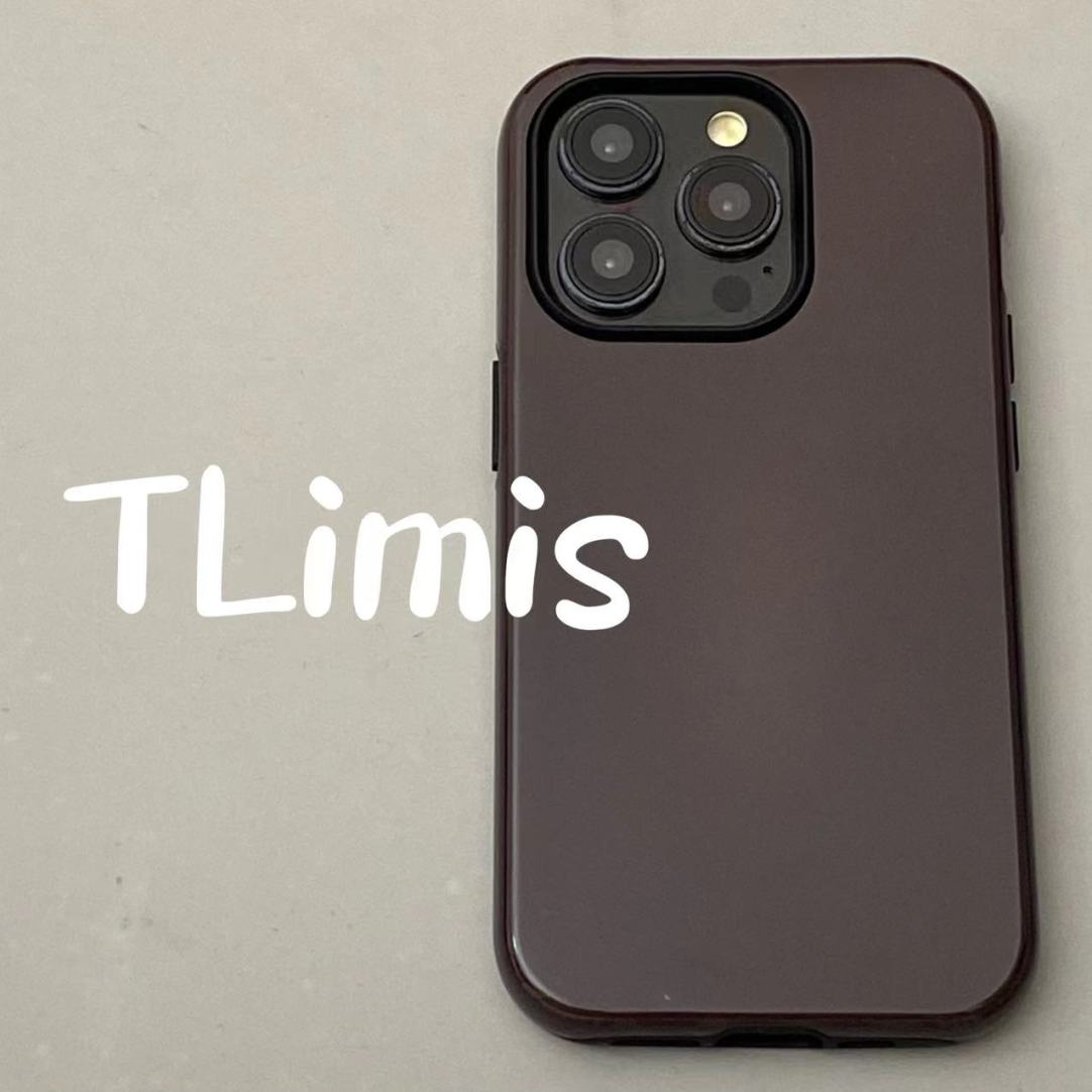 原创棕色底底个性韩国菲林壳二合一苹果16promax手机壳iPhone15新款14promax磨砂13pro高级13防摔12保护壳