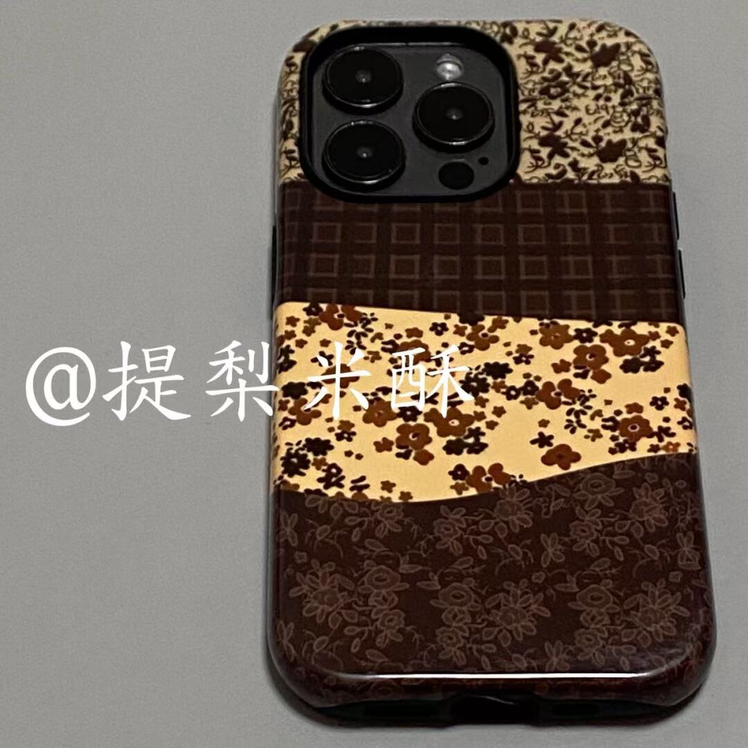 ins文艺碎花拼适用iphone17苹果手机壳16pro防摔13promax15菲林二合一14Pro小米华为荣耀OPPOvivo11Xsma防摔
