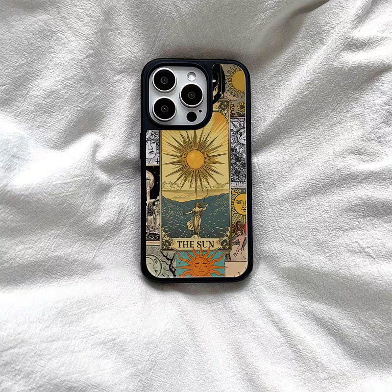 ins风欧美太阳神女黑边软壳适用苹果iPhone17promax手机壳16pro15小米14Pro保护套华为mate60P70防摔三星S23