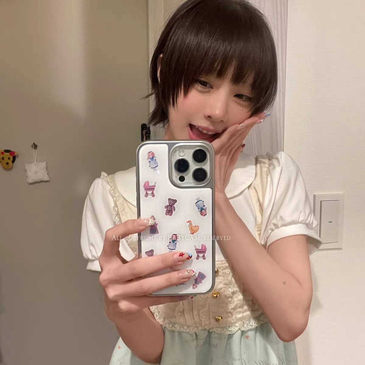 ins风复古玩偶娃娃鸭子手机壳适用苹果iPhone17promax手机壳软边16防摔15原创小米141312/11华为mate60P780