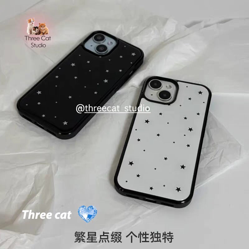 韩ins个性小众繁星亚克力黑边适用苹果iPhone16promax手机壳15pro小米14Pro保护套华为mate60P70防摔三星S23,3C数码配件,手机保护套/壳,淘宝优惠券,粉丝福利购,淘宝优惠卷