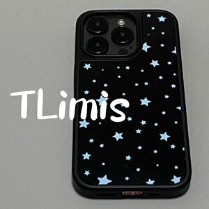蓝蓝繁星个性原创亚克力黑边适用苹果iPhone16promax手机壳15pro小米14Pro保护套华为mate60P70防摔三星S23
