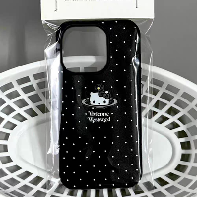 波点Kitty土星适用iphone15苹果手机壳16pro防摔13promax12菲林二合一14Pro小米华为荣耀OPPOvivo11Xsma防摔