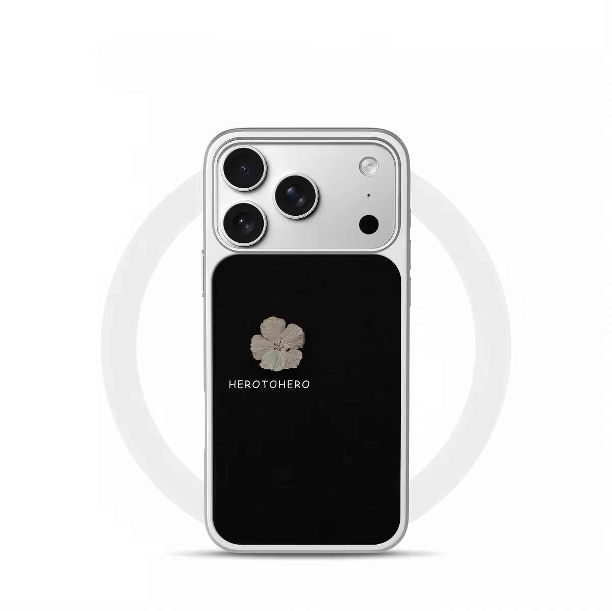 ins风复古一朵花电镀银黑边适用苹果iPhone17promax手机壳16pro小米15Pro保护套华为mate80P70三星S23软壳