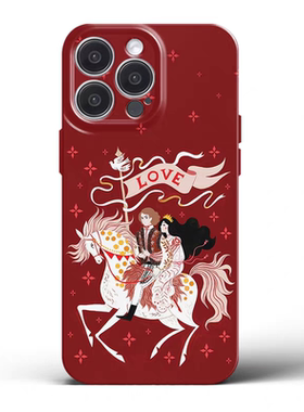 公主与骑士适用iphone17promax苹果16手机壳13情侣12红色pura80华为mate70一加15小米14荣耀60nova艺术reno11