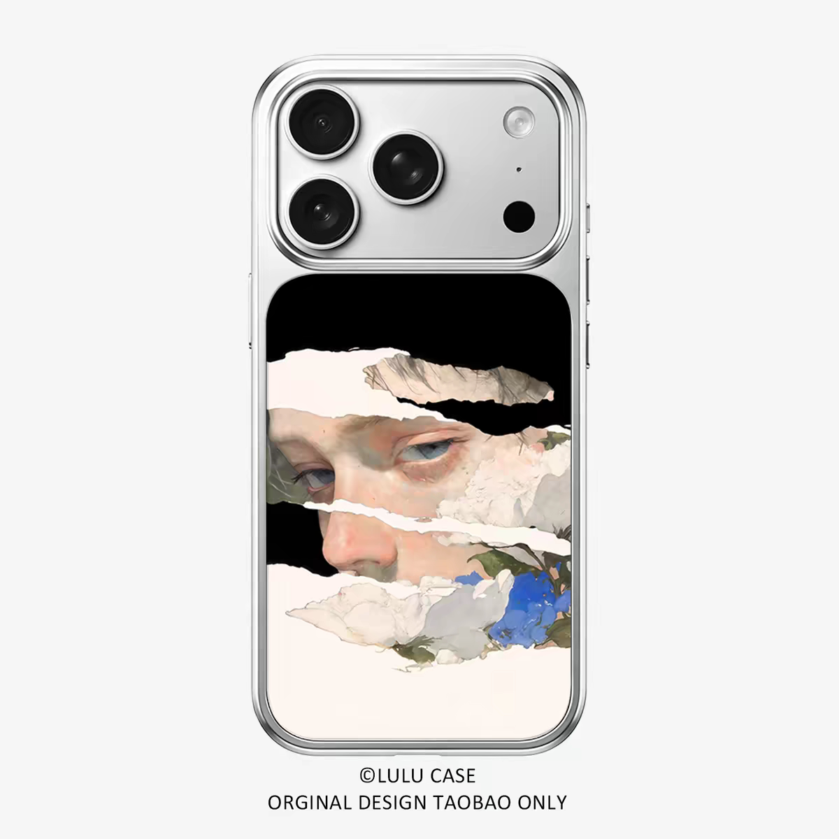 ins风复古过眼云烟电镀银黑边适用苹果iPhone17promax手机壳16pro小米15Pro保护套华为mate80P70三星S23软壳