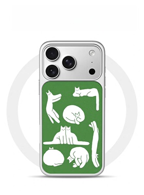 ins绿色喵星人电镀银黑边适用苹果iPhone17promax手机壳16pro小米15Pro保护套华为mate60P70防摔三星S23软壳