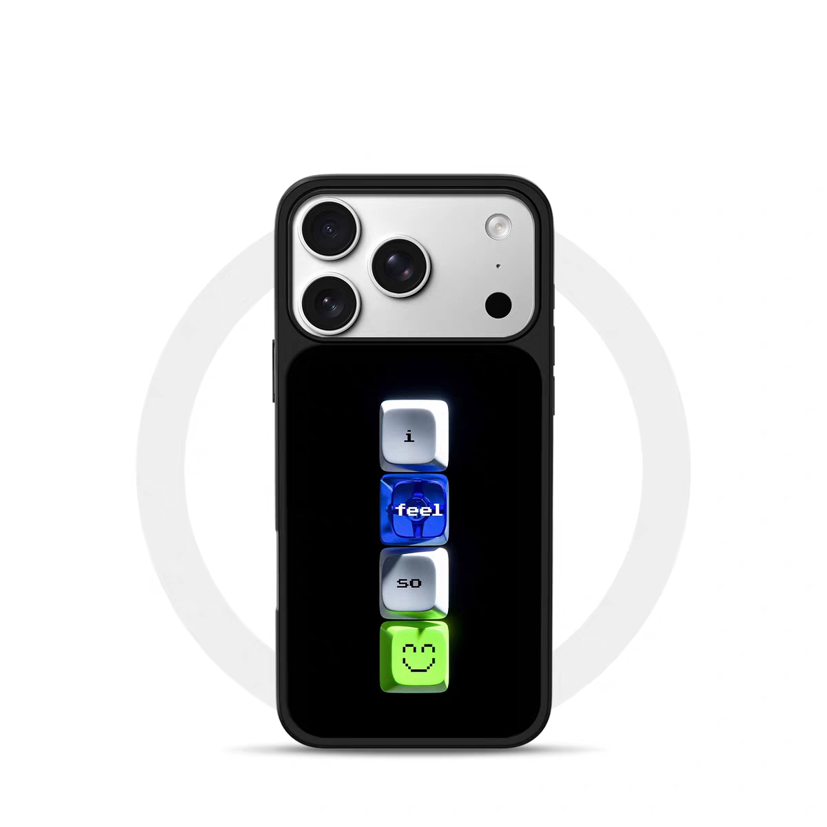 ins风按键情绪信号电镀银黑边适用苹果iPhone17promax手机壳16pro小米15Pro保护套华为mate80P70三星S23软壳