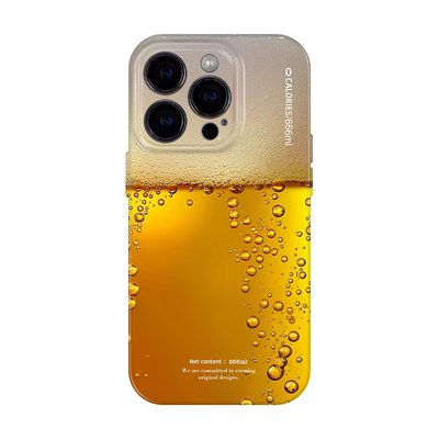 夏日冰啤 iphone苹果15promax手机壳超好看14已经下班了13啤酒ins超火12设计感小众不撞款适用华为pura70外壳