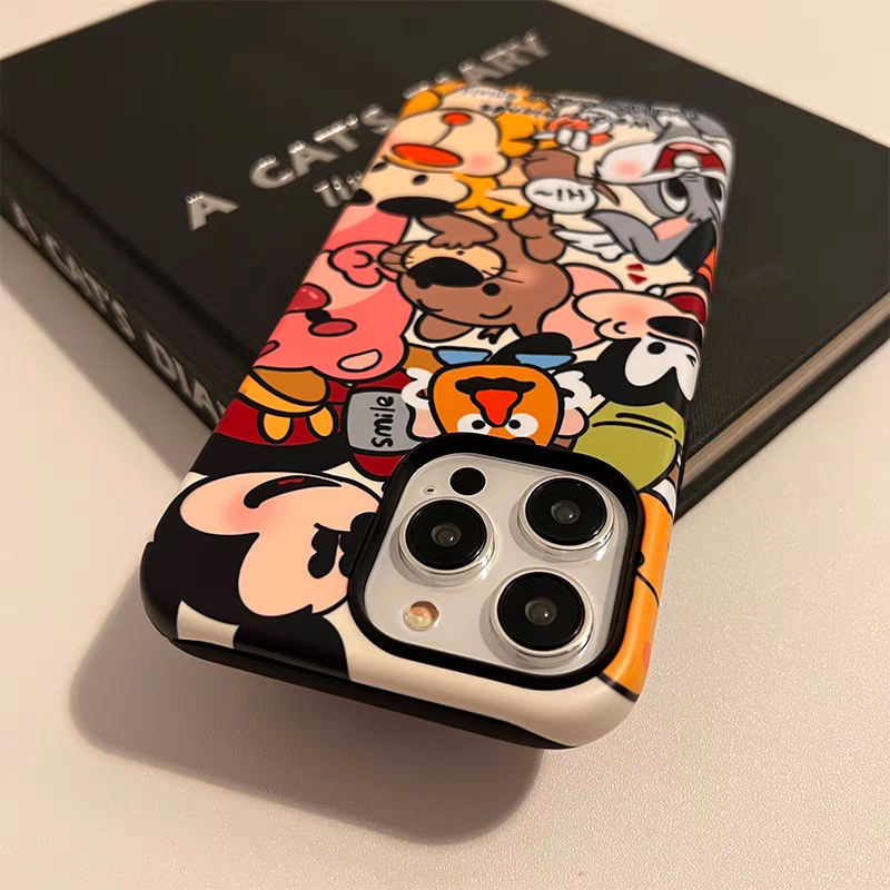 原创适用于苹果15promax手机壳iPhone13菲林11高级感12华为mate60小米14plus小众不撞壳泼墨卡通动画可爱简约