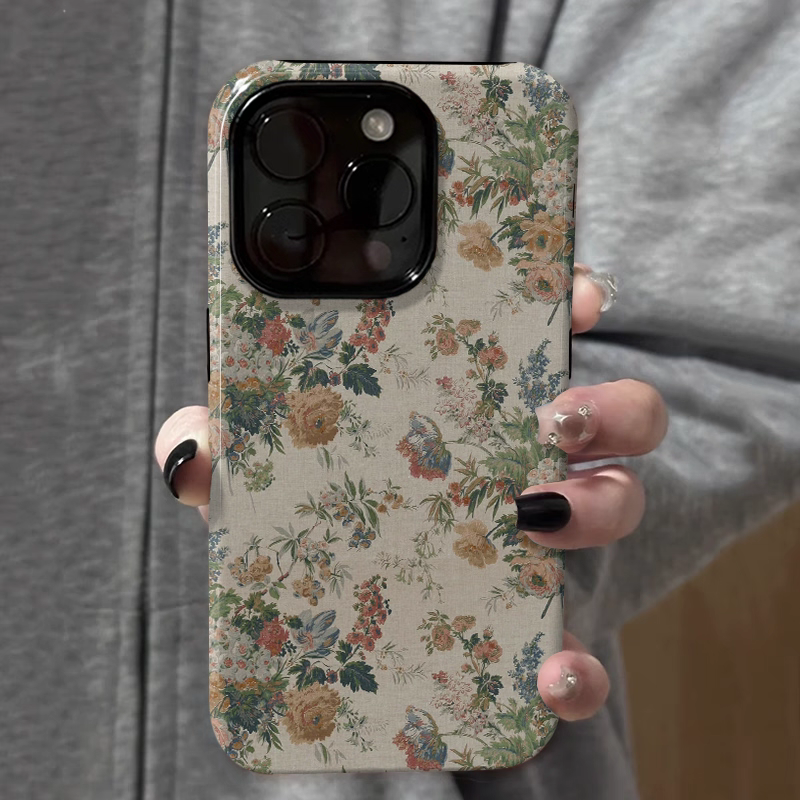 ins复古风碎花适用iphone15苹果手机壳16pro防摔13promax12菲林二合一14Pro小米华为荣耀OPPOvivo11Xsma软壳