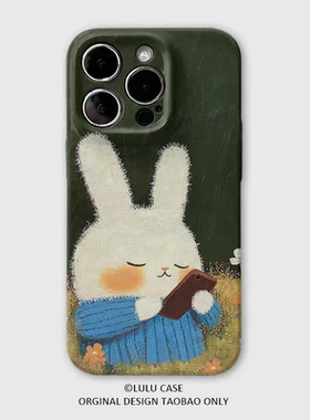 ins风田野蓝衫小兔适用于iphone17promax苹果16手机壳1312pura80华为mate70一加15小米14荣耀60软novareno11
