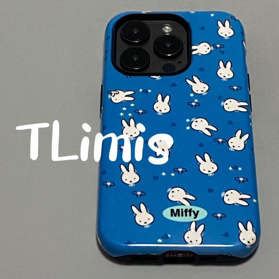 蓝色米菲可爱适用iphone15苹果手机壳16pro防摔13promax12菲林二合一14Pro小米华为荣耀OPPOvivo11Xsma防摔