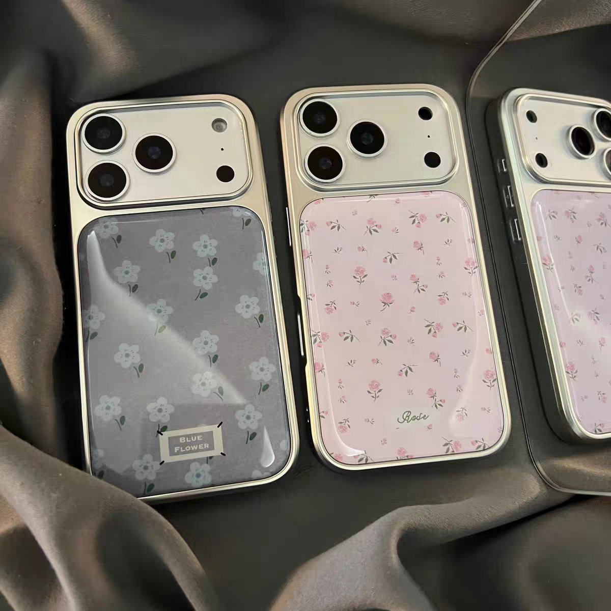 ins个性复古韩系碎花滴胶手机壳适用苹果iPhone17promax手机壳软边16防摔15原创小米141312/11华为mate60P780