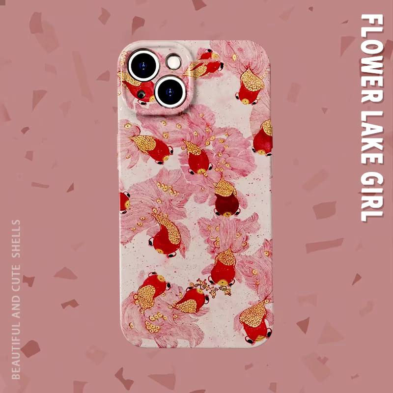 【接好运】国风富贵金鱼适用iPhone16/15promax手机