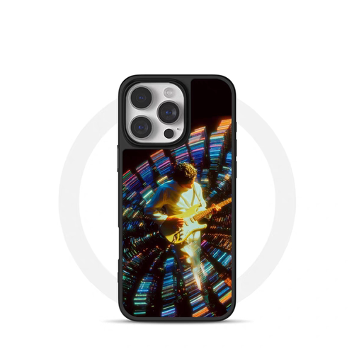 ins风复古音乐男孩电镀银黑边适用苹果iPhone17promax手机壳16pro小米15Pro保护套华为mate80P70三星S23软壳