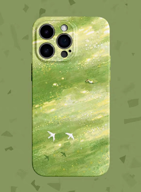 【春风有信】油画清新草坪适用iPhone16/15pro手机壳华为p70软OPPOreon12小众vivoX200苹果13一加ACE3红米K80