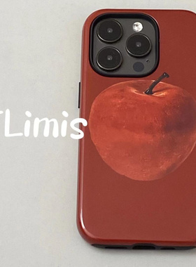 原创红色苹果适用苹果iphone16原创手机壳15pro高级感14/14pro可爱12/13二合一菲林壳手感11情侣款全包保护壳