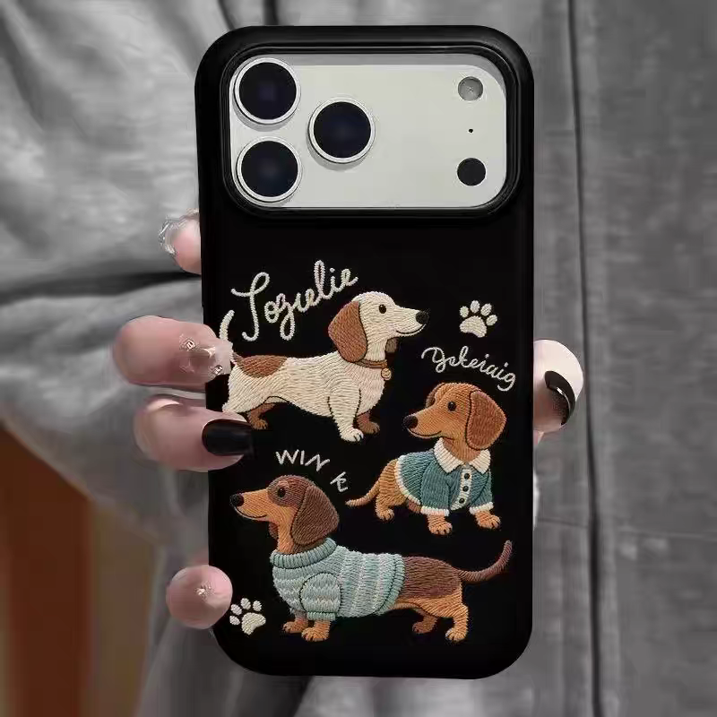 可爱腊肠狗狗适用iphone17苹果手机壳16pro防摔13promax15菲林二合一14Pro小米华为荣耀OPPOvivo11Xsma防摔