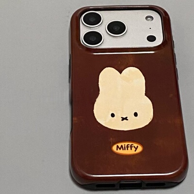 ins复古米菲兔适用于iPhone17 Pro Max手机壳美版新款菲林二合一苹果16pro防摔12全包15保护套原创1413手机壳