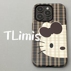 适用绿格纹可爱个性韩国菲林壳二合一苹果16promax手机壳iPhone15新款14promax磨砂13pro高级13防摔12保护壳