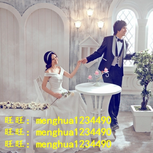 新款影楼摄影实景道具婚纱影棚装修设计制作韩式儿童实景m-233