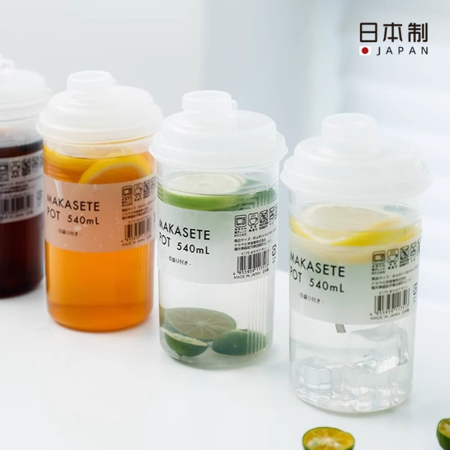 日本进口便携冷水壶冰水壶家用食品塑料大容量密封不漏冰箱凉白开