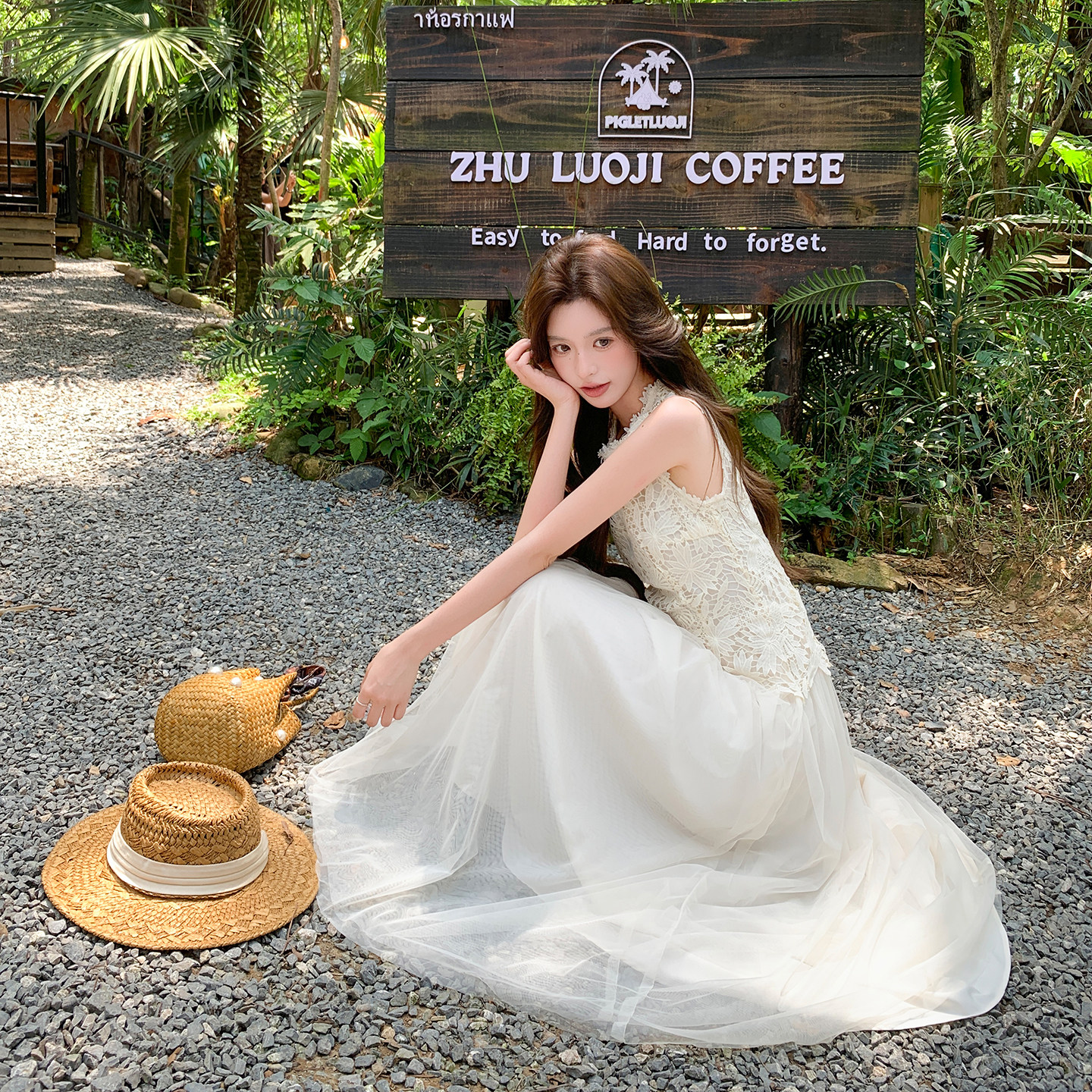 2026夏季新品森系超仙蕾丝拼接背心网纱连衣裙8053-P135-K218,女装连衣裙,浙宝115