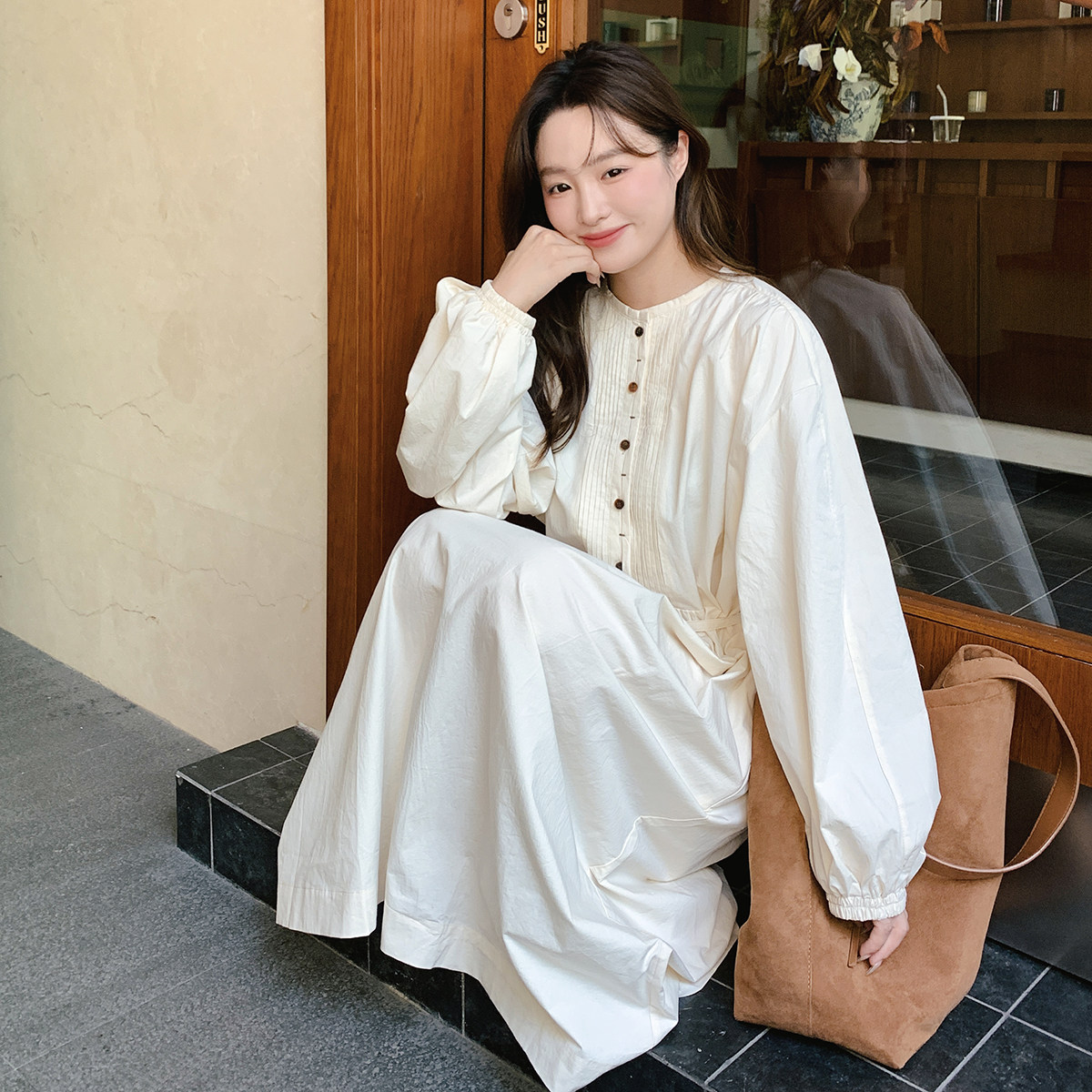 针织披肩学院风收腰连衣裙女2025春季新款时尚慵懒风气质显瘦裙子,女装连衣裙,浙宝115